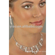 layered rhinestone jewelry set